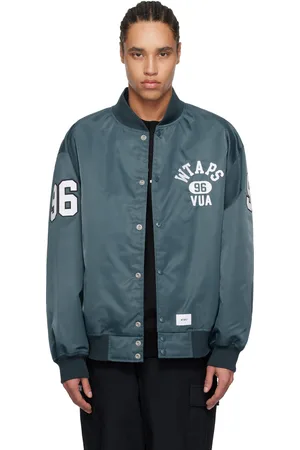 Wtaps Blouson de style collégial bleu en nylon