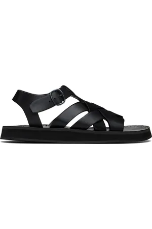 Hereu Sandales style pêcheur Beltra noires exclusives à SSENSE