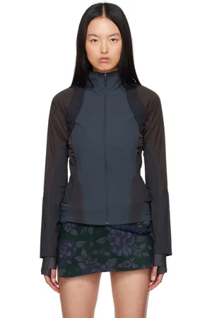 Hyein Seo Blouson coupe-vent bleu marine à panneaux