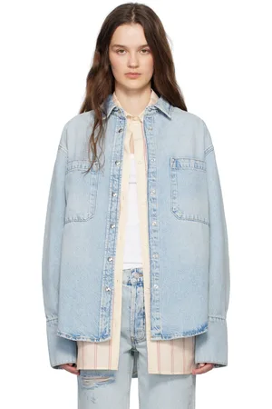 ANINE BING Chemise Dante bleue en denim