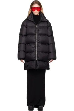 Rick Owens Manteau Turtle noir rembourré en duvet - Porterville