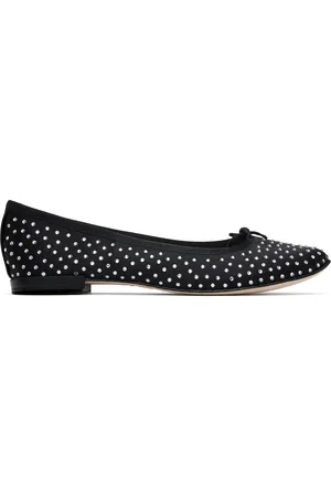 Repetto Ballerines Cendrillon noires à talon étagé