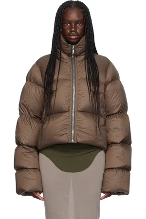 Rick Owens Blouson Turtle brun rembourré en duvet - Porterville