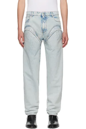 Y / PROJECT Jean bleu à découpes exclusif à SSENSE