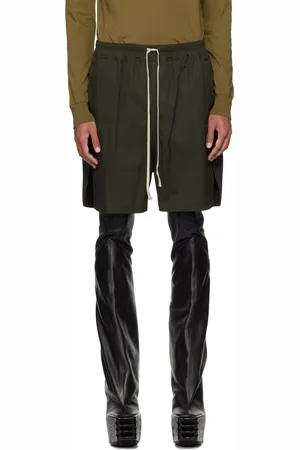 Rick Owens Short noir en melton Lodenette - Porterville
