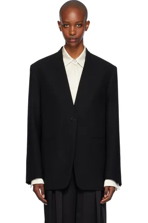 Jil Sander Veston noir à simple boutonnage