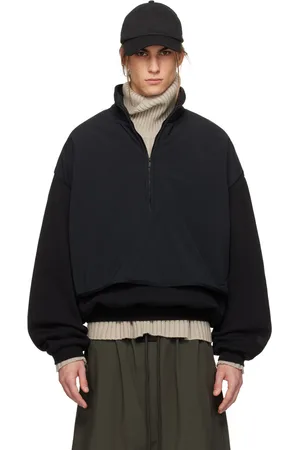 FEAR OF GOD Pull molletonné noir à col cheminée