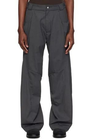 CMMAWEAR Pantalon drapé gris à pinces