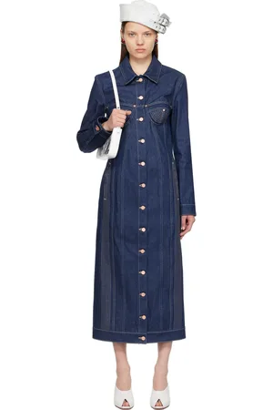 Jean Paul Gaultier Blouson long indigo en denim