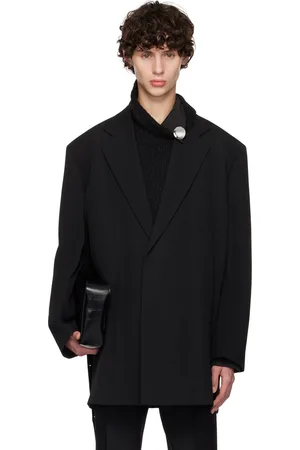 Jil Sander Veston noir à simple boutonnage