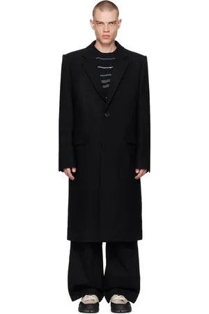 JUUN.J Manteau noir à simple boutonnage