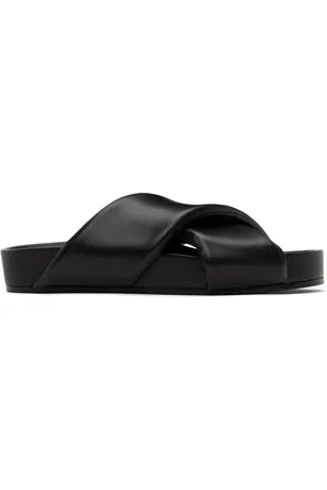 Jil Sander Sandales à enfiler rembourrées noires