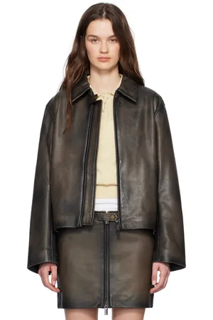 Holzweiler Blouson brun en cuir - Cia