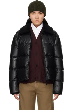 Mackage Blouson Kyrie noir en cuir rembourré en duvet