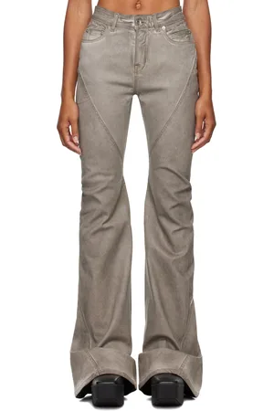 Rick Owens Jean semi-évasé gris à panneaux asymétriques - Porterville