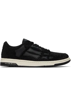 AMIRI Baskets basses noires à appliqués Skel Top et à ornements facettés