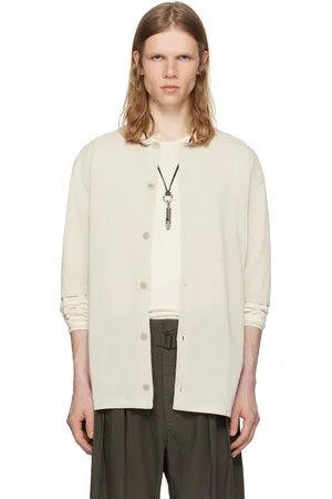 LEMAIRE Cardigan de style surchemise à manches courtes beige