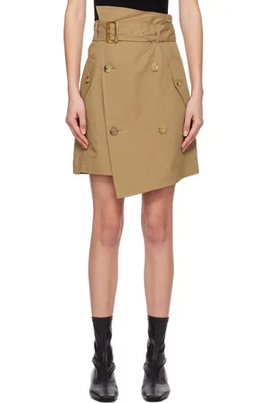 Foundrae Minijupe de style trench brune