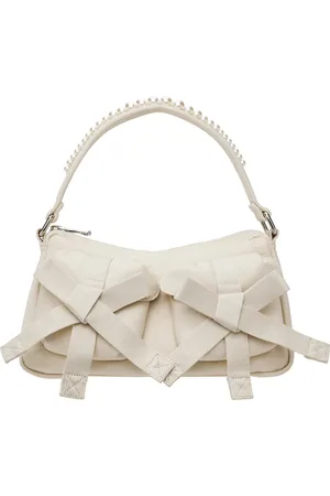 Simone Rocha Sac utilitaire de style pochette blanc cassé à perles et à boucles