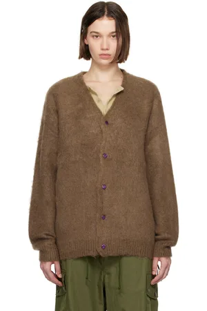 Pins & Needles Cardigan EP brun en mohair