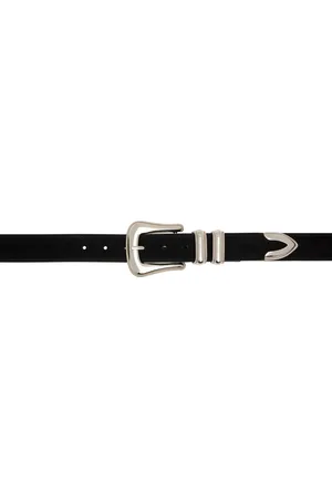 Metalwood Ceinture western noire en suède exclusive à SSENSE