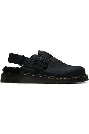 Dr. Martens Mules Jorge II noires à doublure en fourrure synthétique