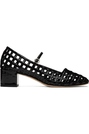 Aeyde Chaussures Charles IX à talon bottier Aline noires - Caged