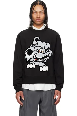 Kenzo Pull molletonné noir en coton édition VERDY - Market