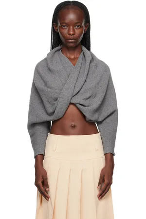 Beaufille Pull gris à ornement torsadé