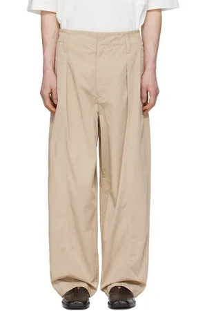 LEMAIRE Pantalon ample beige à plis