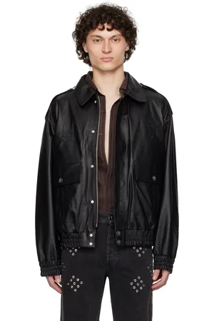 Ludovic De Saint Sernin Blouson Robert noir en cuir