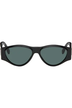 Fendi Lunettes de soleil carrées noires à ferrures FF