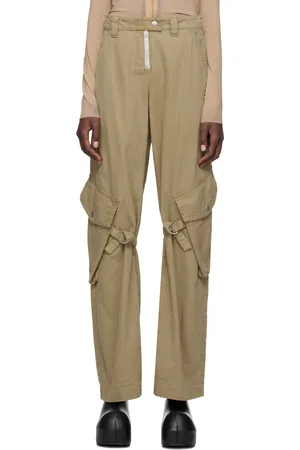 Acne Studios Pantalon kaki à poches cargo