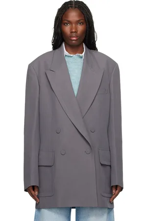 DRIES VAN NOTEN Veston taupe en laine
