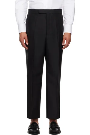 Thom Browne Pantalon noir à patte à l