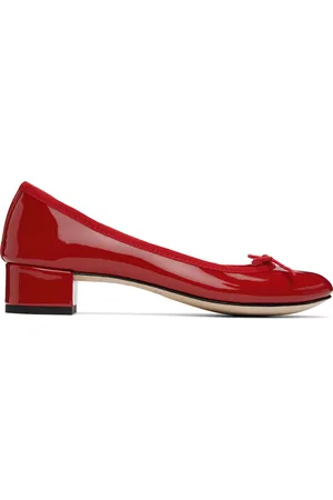 Repetto Chaussures de style ballerine à talon bottier Camille rouges