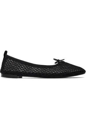 Repetto Ballerines Garance noires en filet à semelle en caoutchouc