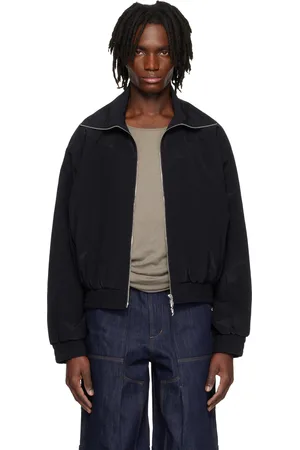 CMMAWEAR Blouson bleu marine à col cheminée