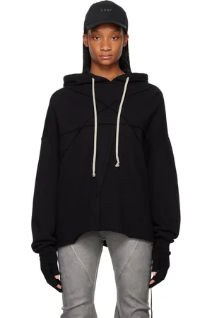 Rick Owens Pull à capuche Crater noir