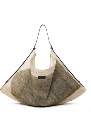 LEMAIRE Sac Flag beige et kaki - Philippe Weisbecker