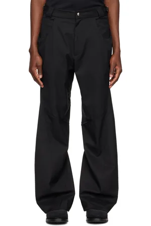 CMMAWEAR Pantalon drapé noir à pinces