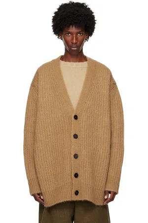 Jil Sander Cardigan brun en mohair