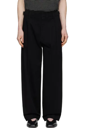 LEMAIRE Pantalon carotte noir à plis