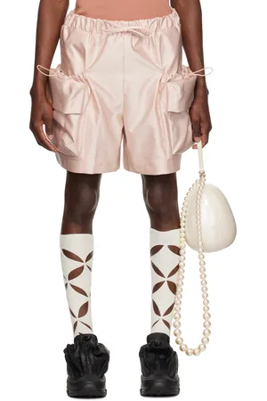 Simone Rocha Short cargo rose à poches à rabat