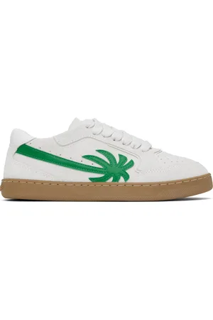 Palm Angels Baskets Palm 1 blanc cassé et vert en suède