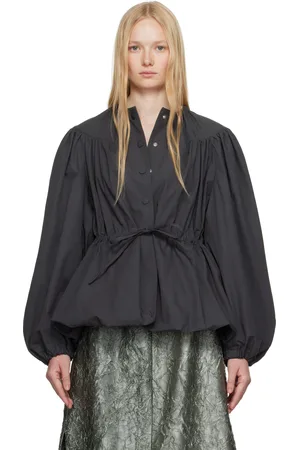 DRIES VAN NOTEN Blouson gris à cordon coulissant