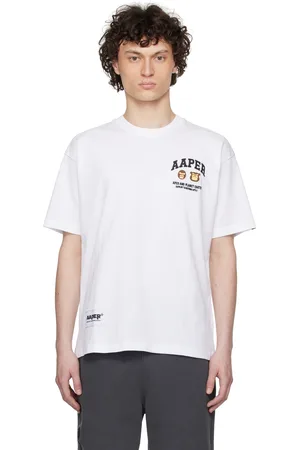 A Bathing Ape T-shirt à manches courtes blanc à logo AAPER
