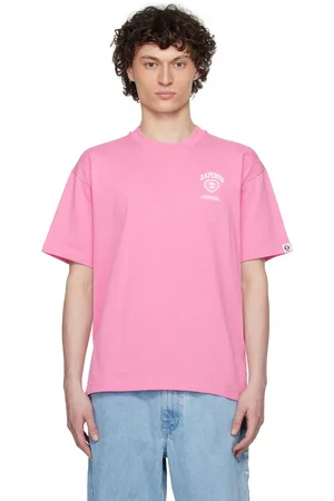 A Bathing Ape T-shirt rose à logos AAPE Now et Moonface