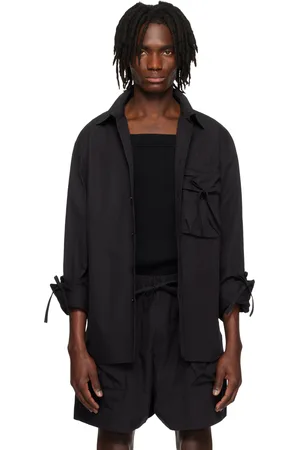 Simone Rocha Chemise de travail noire à boucles décoratives