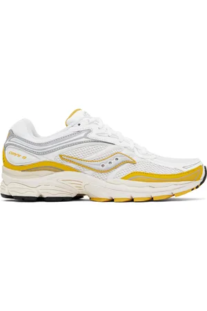 Saucony Baskets Omni 9 TMY blanc et jaune à technologie ProGrid